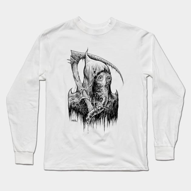 Gas Mask Reaper Long Sleeve T-Shirt by sawblade666